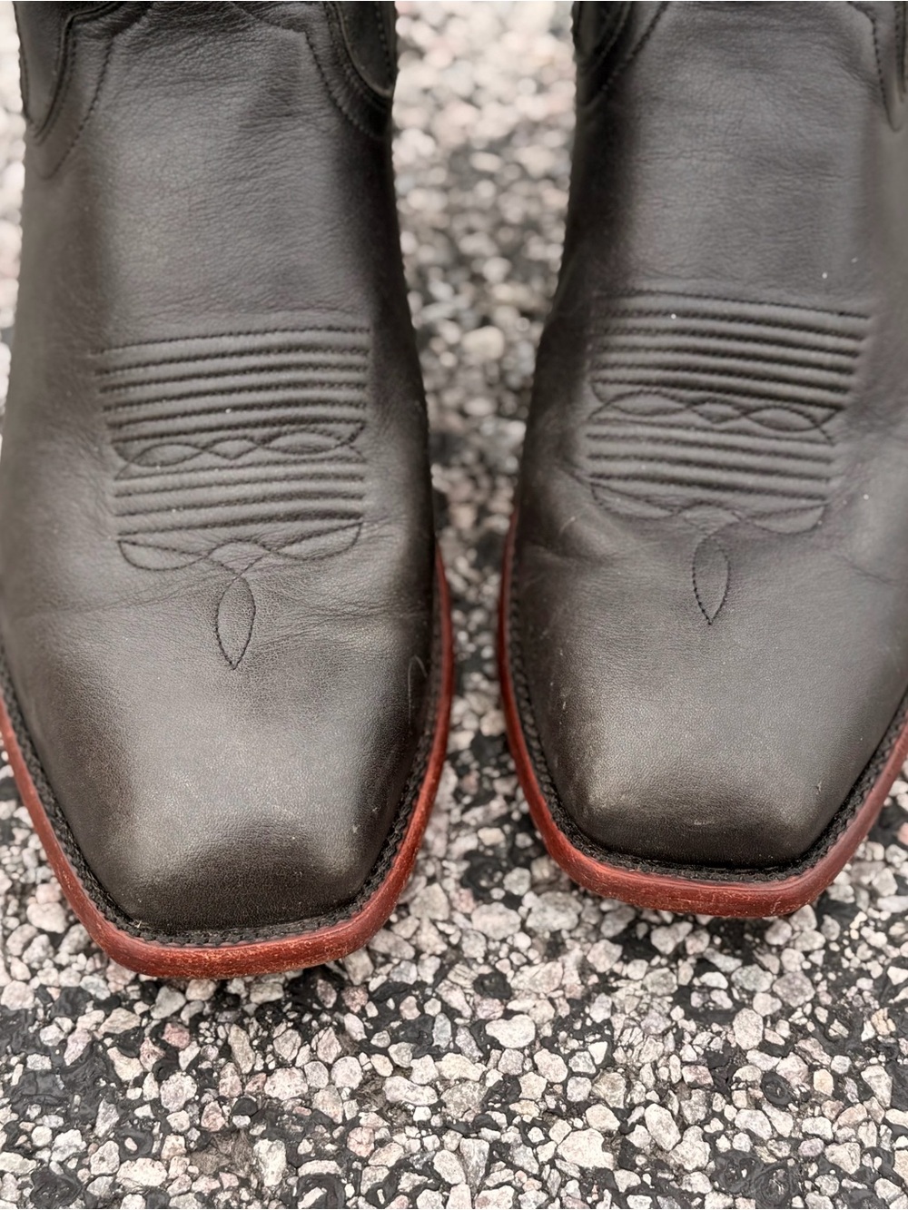 Tecovas- The Jacksons- Midnight Goat Black Leather Western Boots - Picture 6 of 7